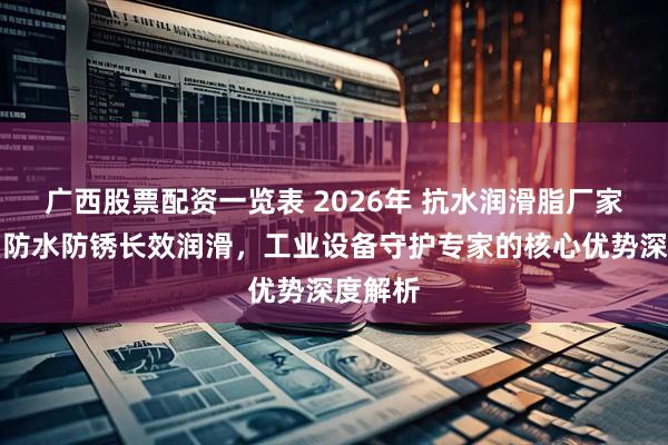 广西股票配资一览表 2026年 抗水润滑脂厂家推荐：防水防锈长效润滑，工业设备守护专家的核心优势深度解析
