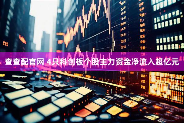 查查配官网 4只科创板个股主力资金净流入超亿元