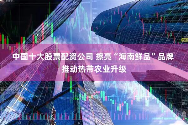 中国十大股票配资公司 擦亮“海南鲜品”品牌 推动热带农业升级